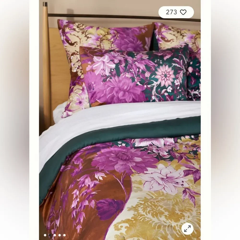 Anthropologie Velvet Orla Quilt